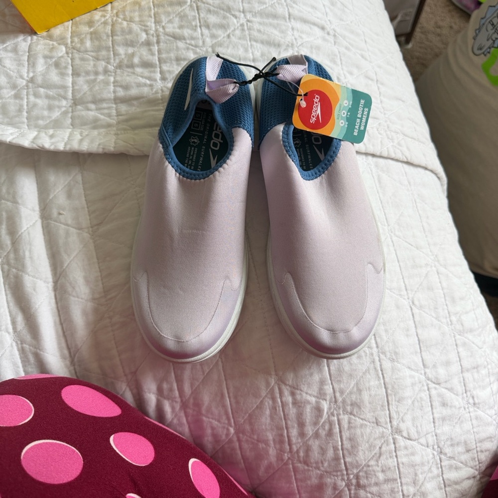 Women’s Slip-On Shoes - Purple and Blue